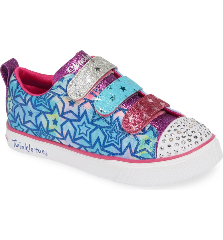 SKECHERS Twinkle Toes Breeze 2.0 Light-Up & Glitter Sneaker (Toddler ...