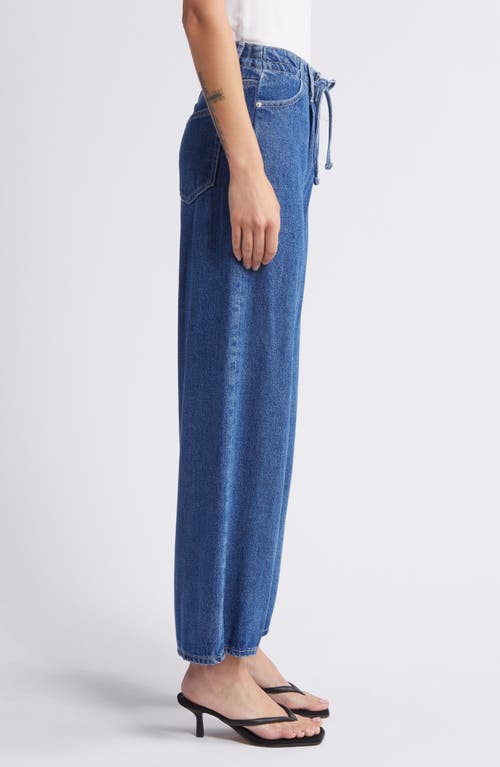 Shop Frame Pixie Drawstring Wide Leg Jeans In Ghost