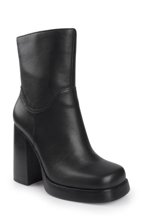 Glam Bootie in Black Leather