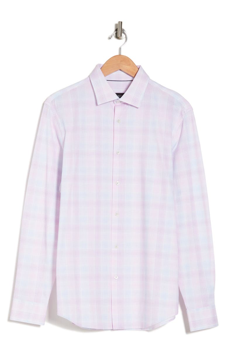 Bugatchi Plaid Stretch Cotton Button-Up Shirt | Nordstromrack