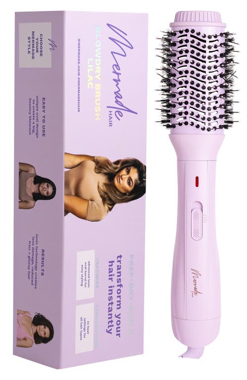 Shop Mermade Hair Blow Dryer Brush In Lilac