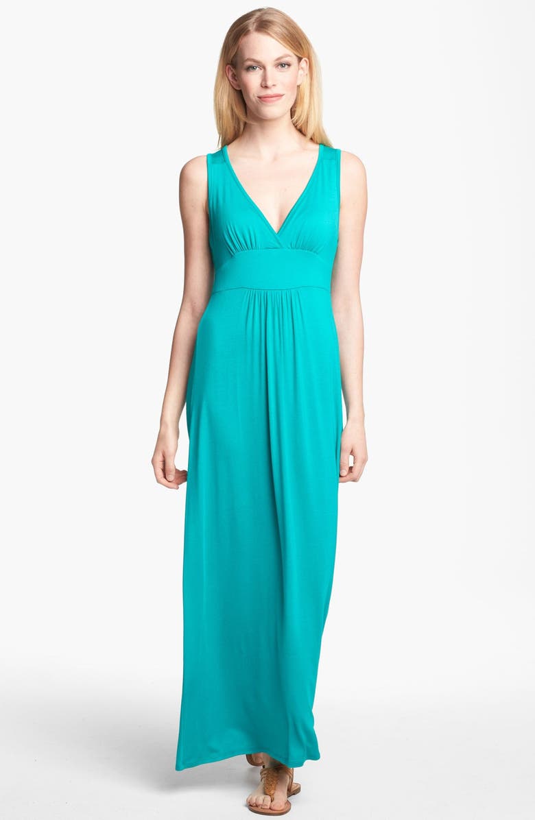 Loveappella V-Neck Jersey Maxi Dress | Nordstrom