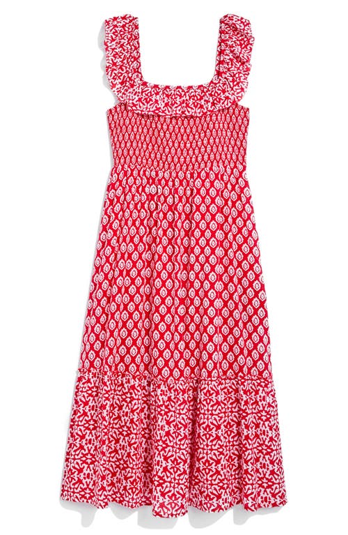 vineyard vines Tile Smocked Bodice Sundress in Vineyard Tile - Red