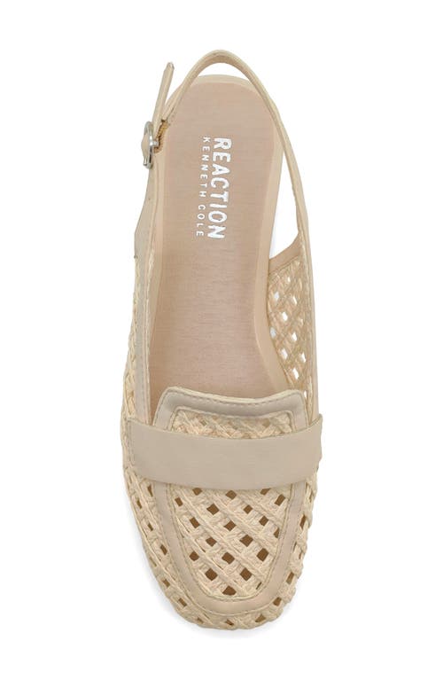 Reaction Kenneth Cole Enrica Raffia Slingback Flat In Ecru Raffia