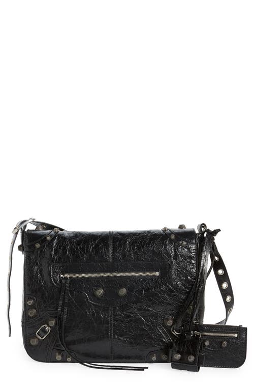 Balenciaga Cagole Leather Messenger Bag in Black at Nordstrom