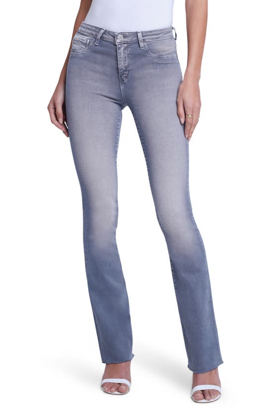L'agence Ruth High Waist Straight Leg Jeans In Cool Grey