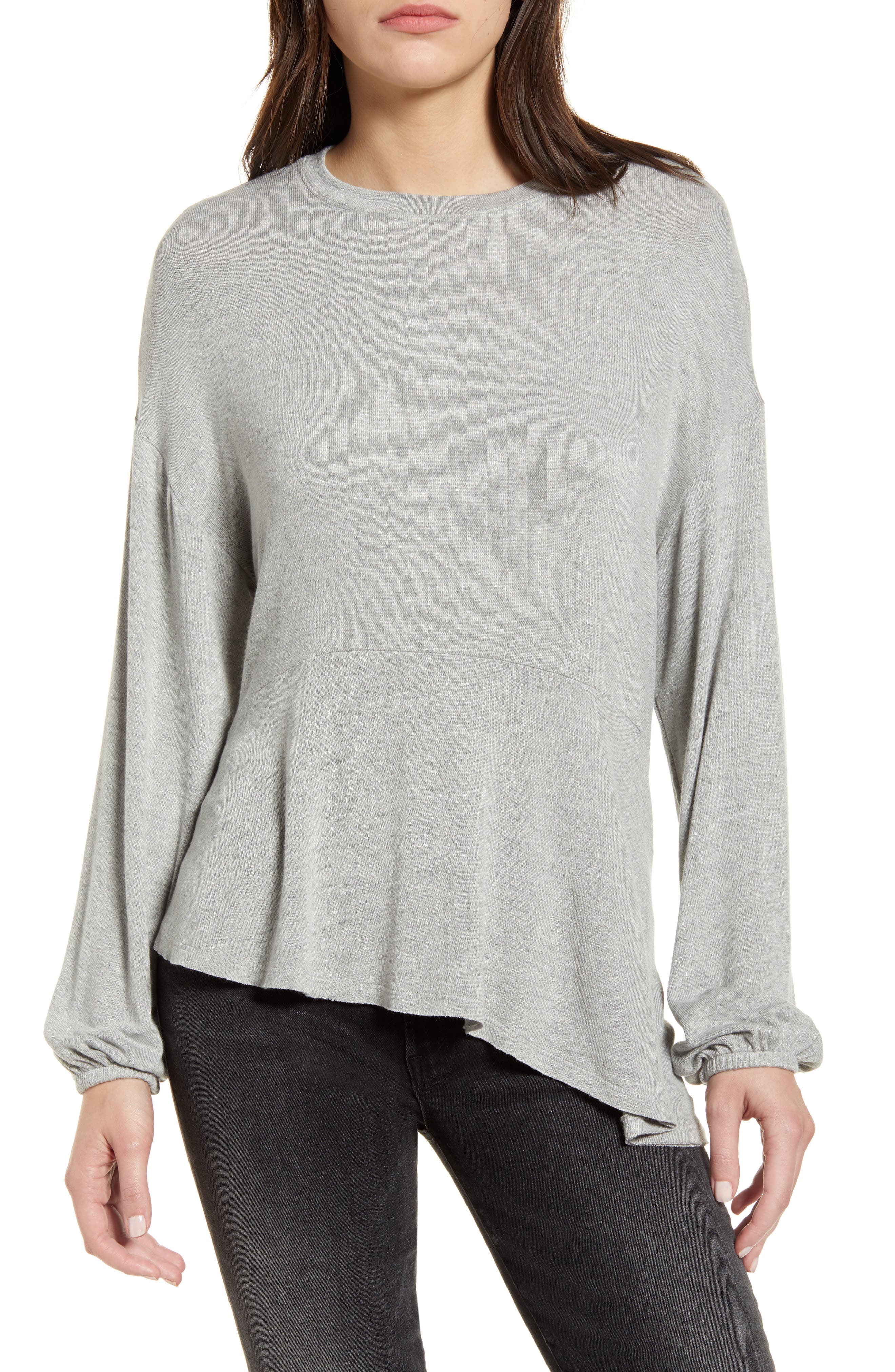 asymmetrical top with ruffles on the hem