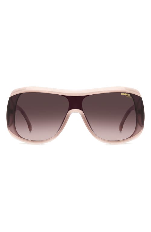 Carrera Eyewear 99mm Gradient Shield Sunglasses in Nude/Brown Gradient at Nordstrom