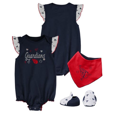 Lids Cleveland Guardians Infant Double 2-Pack Bodysuit Set - Navy