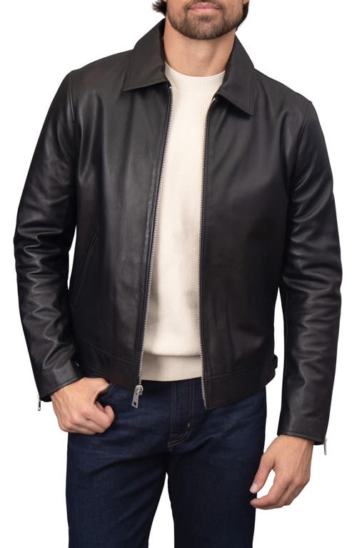 Shop Bagatelle Nappa Leather Zip Jacket In Black