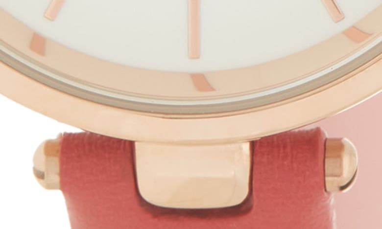 Shop Kate Spade Holland Watch And Earring Set, 34mm In Rose Gold