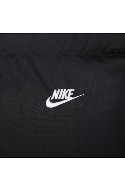 Shop Nike Club Water Repellent Primaloft® Insulated Puffer Jacket In Black/white