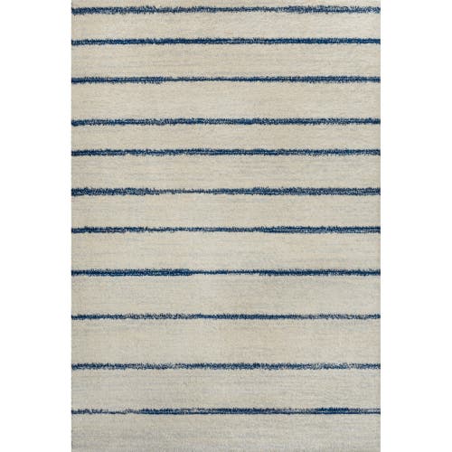 Jonathan Y Williamsburg Minimalist Stripe Area Rug In Cream/navy