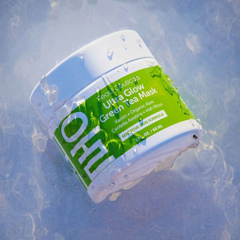 Shop Seoul Ceuticals Ultra Glow Korean Skincare Green Tea Mask In Clear