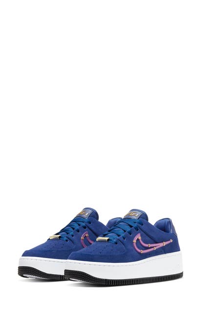Nike Air Force 1 Sage Low Lx Sneaker In Deep Royal Blue/ Vivid Purple