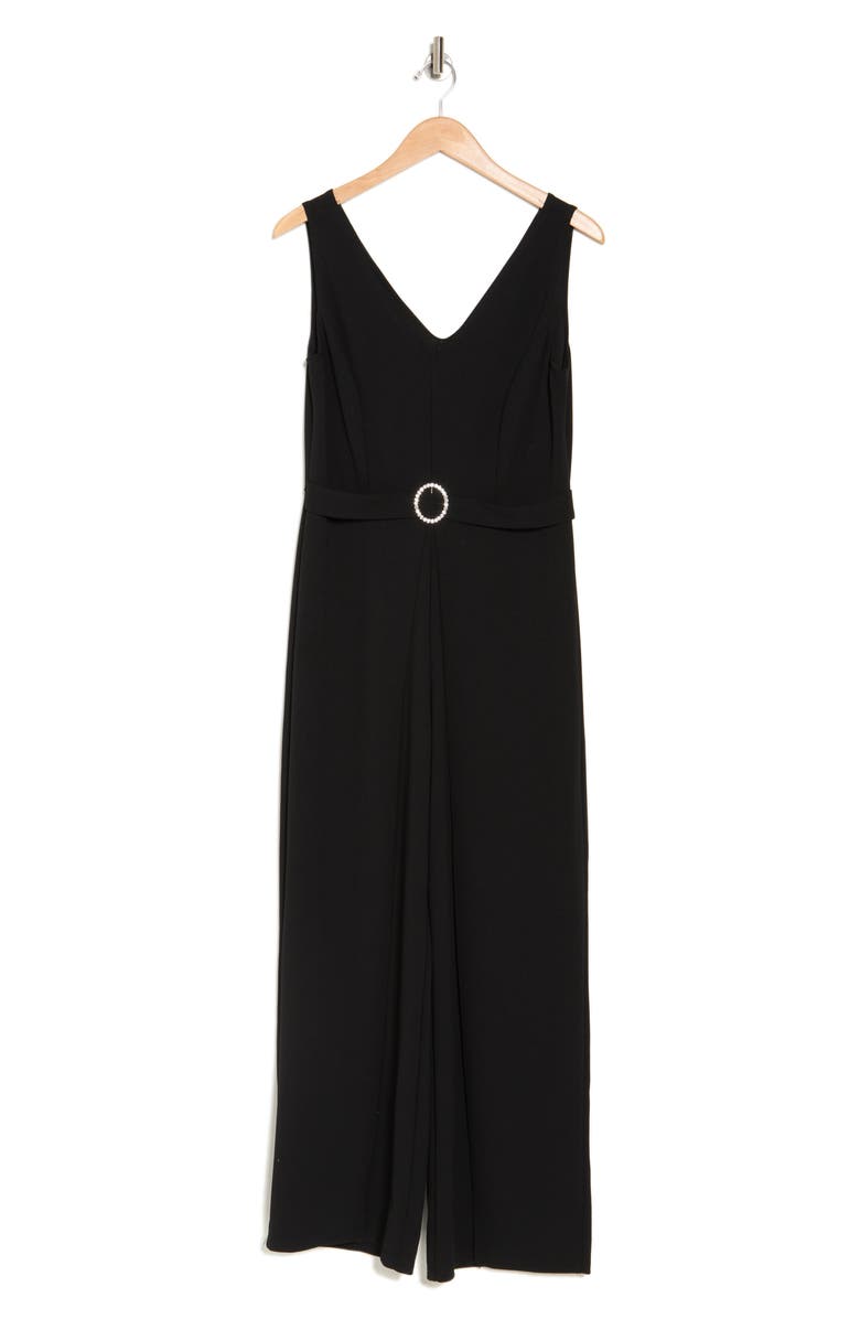 9049 Baby Blue Tie Waist Crepe Jumpsuit