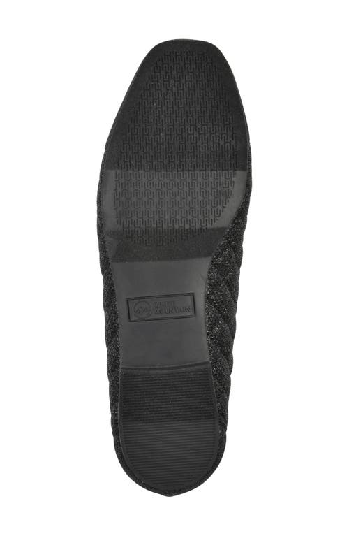 Cliffs By White Mountain Bocah Cap Toe Ballet Flat In Black Glitter Fabric