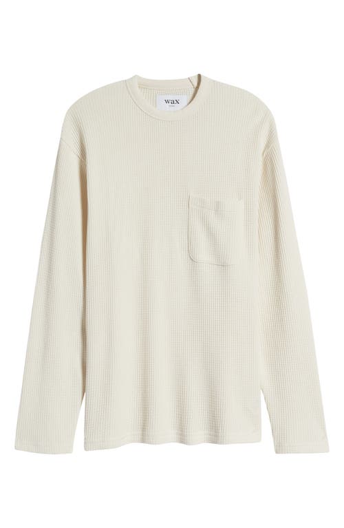 Shop Wax London Moore Organic Cotton Thermal Knit Top In Ecru