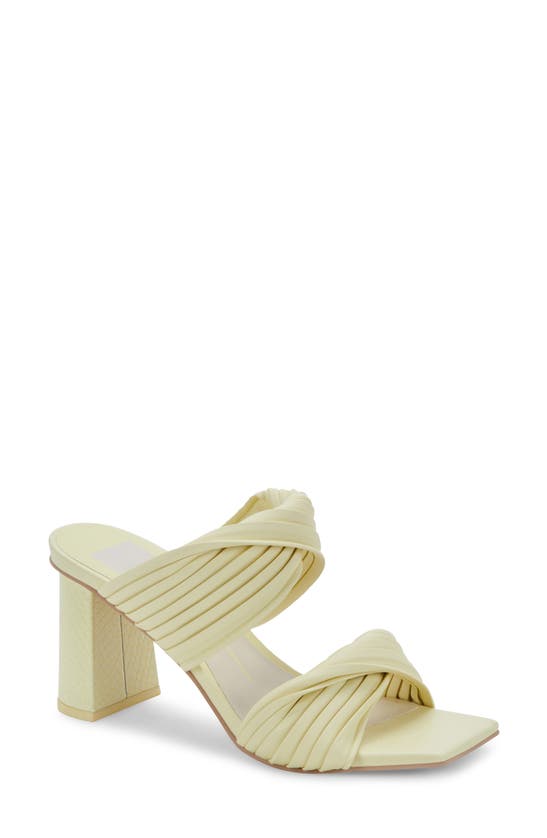 Dolce Vita Women's Pilton Soft-volume Block-heel Dress Sandals Women's Shoes In Lemon Cream Stella