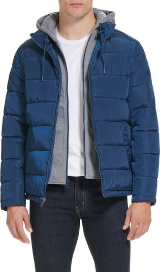 Kenneth Cole New York Hooded Faux Layer Puffer Jacket | Nordstromrack