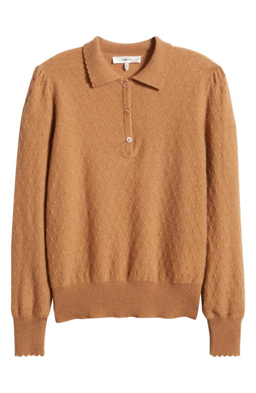 Shop Frame Cashmere Polo Sweater In Camel