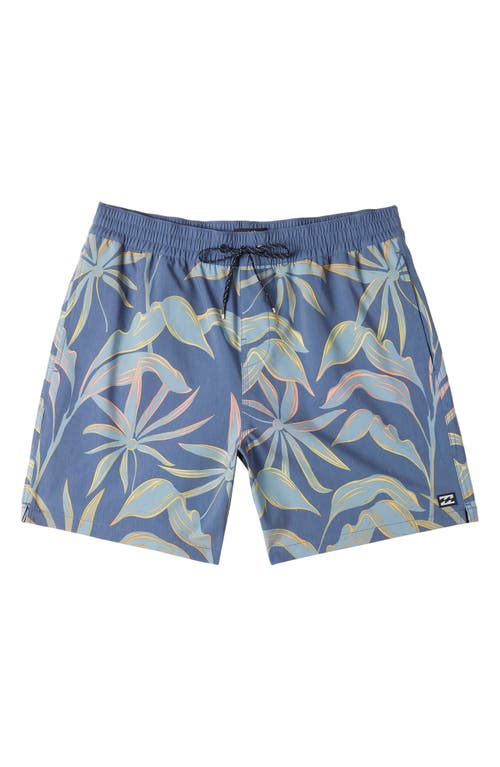 Shop Billabong Sundays Layback Water Repellent Board Shorts In Washed Blue