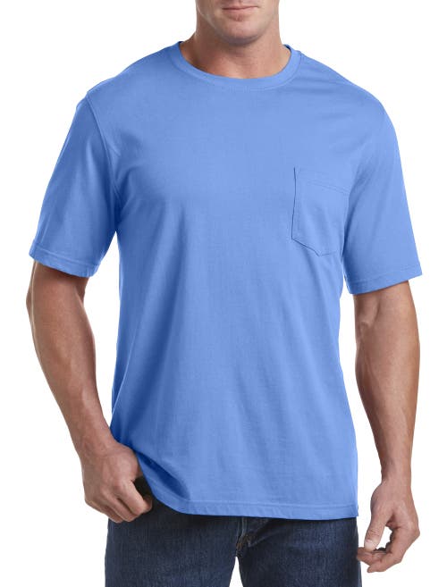 Shop Harbor Bay By Dxl Moisture-wicking Pocket T-shirt In Blue Yonder Hthr