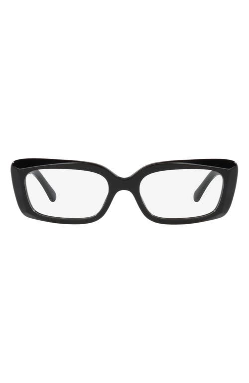 VOGUE 52mm Rectangular Reading Glasses in Black