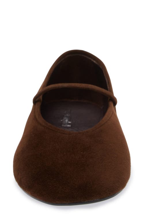 Shop Jeffrey Campbell Dancerina Mary Jane Ballet Flat In Brown Suede