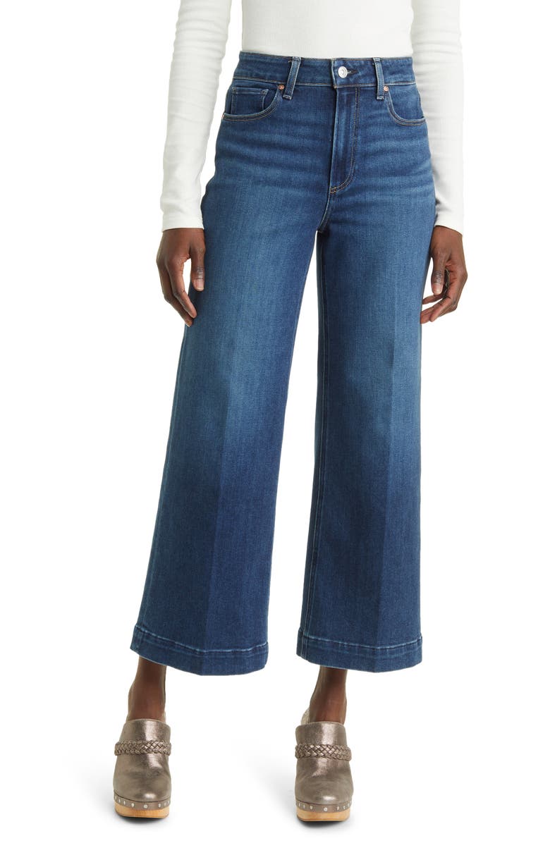PAIGE Anessa High Waist Ankle Wide Leg Jeans | Nordstrom