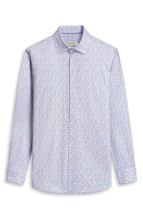 Bugatchi James Ooohcotton® Mosaic Print Button-up Shirt In Cinnamon