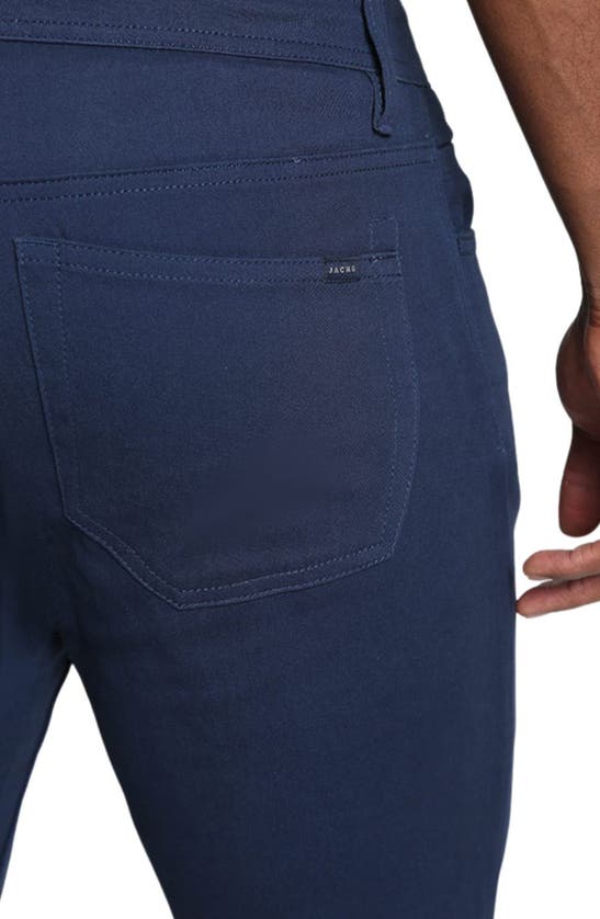 Shop Jachs Straight Leg Stretch 5-pocket Pants In Navy