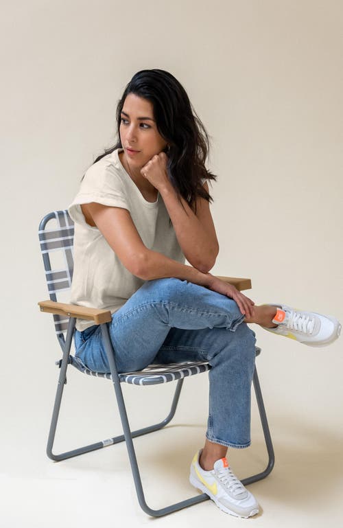 Poplinen Plus Jane Cuffed Hemp Tee In Natural