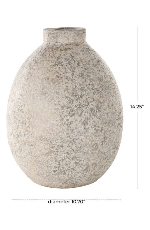 Ginger Birch Studio Textured Clay Vase In Beige