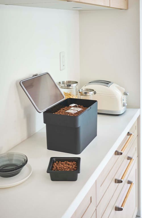Yamazaki Medium Airtight Pet Food Storage Container In Black