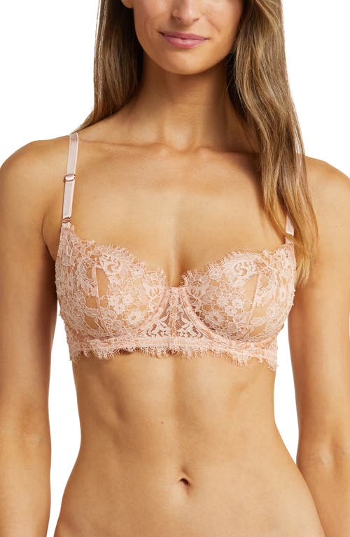 Skarlett Blue Entice Underwire Balconette Bra In Peach/ Ginger