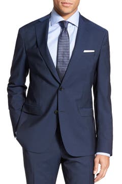 BOSS 'Reyno/Wave' Trim Fit Solid Wool & Mohair Suit | Nordstrom