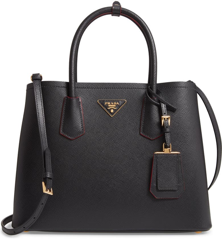 Free shipping and returns on Prada Double Medium Saffiano Leather Tote at N...