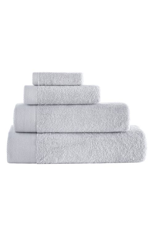 Shop Brooks Brothers 6-piece Solid Signature Cotton Towel Set In Silver
