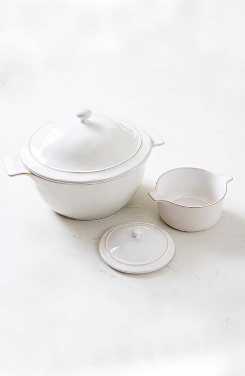 Juliska Puro Whitewash Lidded Casserole Dish, 12" In Whitewash