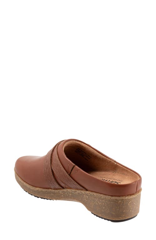 Softwalk ® Asmara Platform Mule In Luggage Embossed