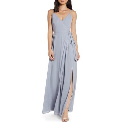 Wayf The Angelina Slit Wrap Gown