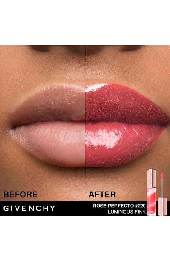 Shop Givenchy Rose Perfecto Liquid Lip Balm In 220 Luminous Pink