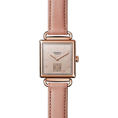 Shinola Cass Leather Strap Watch, 2m