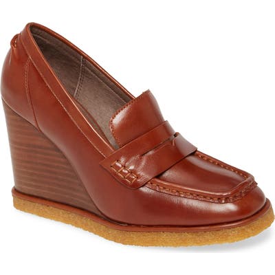 Jeffrey Campbell Auberge Wedge Loafer, Brown