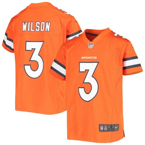 Youth Nike Russell Wilson Orange Denver Broncos Game Jersey