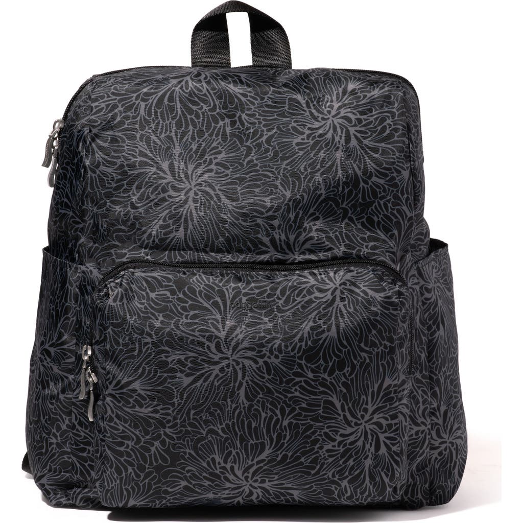 Baggallini Carryall Packable Backpack In Midnight Blossom