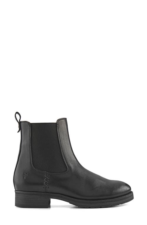 Frye Melissa Double Sole Chelsea Boot In Black - Sakura Leather