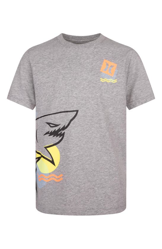 Hurley Kids' Shark Spectrum T-shirt In Dark Grey Heather