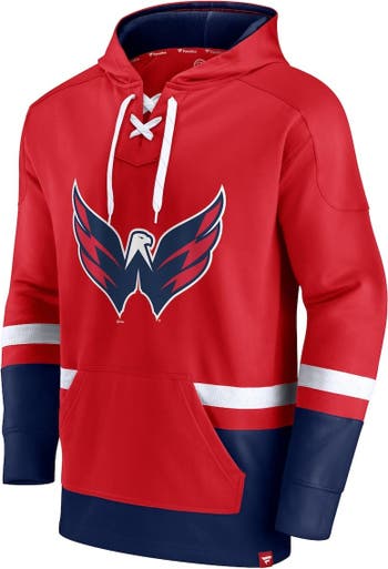 47 ' Red Washington Capitals Superior Lacer Logo Pullover Hoodie